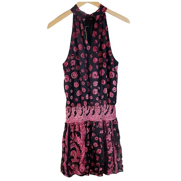 NWT Ramy Brook Women's Naima Mini Dress Velvet Burnout Sleeveless Party Medium - Picture 3 of 13